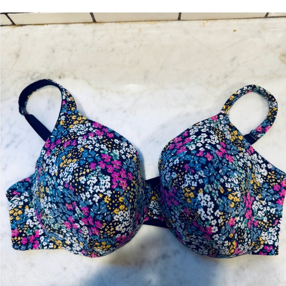 Cacique Floral Print T-Shirt Bra 44DDD